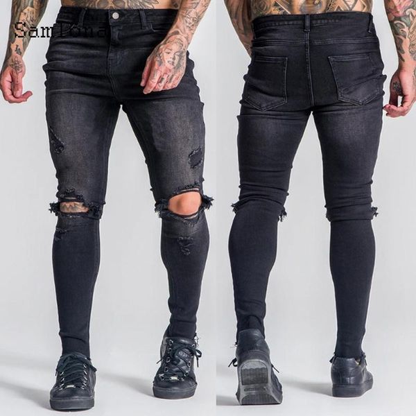 men's jeans samlona denim pant mens fashion skinny trousers male 2021 hole ripped pants hip hop streetwear men pencil, Blue
men's jeans samlona denim pant mens fashion skinny trousers male 2021 hole ripped pants hip hop streetwear men pencil, Blue