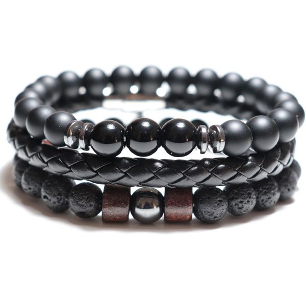 charm bracelets trendy 3pcs/pair mens bracelet natural volcanic stone braslet handmade weaving leather brazalete male accessories moda hombr, Golden;silver
charm bracelets trendy 3pcs/pair mens bracelet natural volcanic stone braslet handmade weaving leather brazalete male accessories moda hombr, Golden;silver