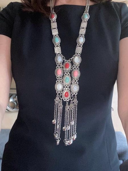 bohemia ethnic necklaces for women maxi long tassel pendant necklace statement vintage necklaces fashion jewelry, Silver
bohemia ethnic necklaces for women maxi long tassel pendant necklace statement vintage necklaces fashion jewelry, Silver