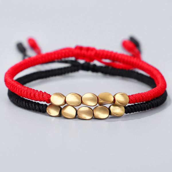 handmade bracelet copper beads charm lucky bracelet red black rope knots couple for men and women tibetan amulet, Golden;silver
handmade bracelet copper beads charm lucky bracelet red black rope knots couple for men and women tibetan amulet, Golden;silver