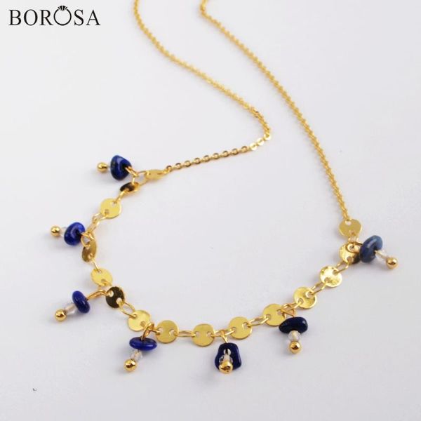 borosa natural stone beads chain necklace lapis stone beads statement necklace jewelry women rose gold chain wx1321, Silver
borosa natural stone beads chain necklace lapis stone beads statement necklace jewelry women rose gold chain wx1321, Silver