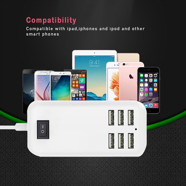 5v/3a 6 port fast usb wall charger quick charge adapter eu/us plug for samsung xiaomi all smart phone
5v/3a 6 port fast usb wall charger quick charge adapter eu/us plug for samsung xiaomi all smart phone