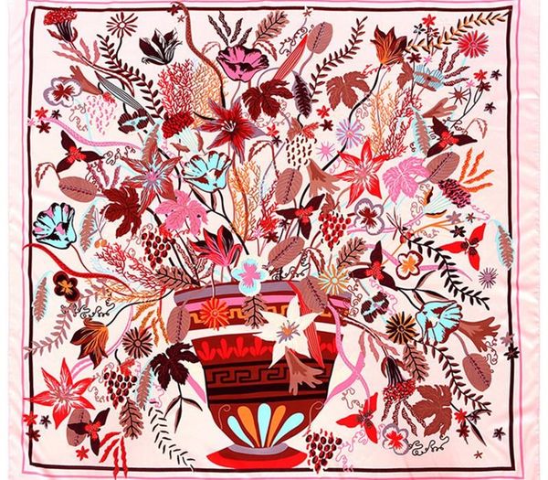 new twill silk scarf women pot floral printing square scarves fashion wraps female foulard large hijab big shawl neckerchief 130cm*130cm, Blue;gray
new twill silk scarf women pot floral printing square scarves fashion wraps female foulard large hijab big shawl neckerchief 130cm*130cm, Blue;gray