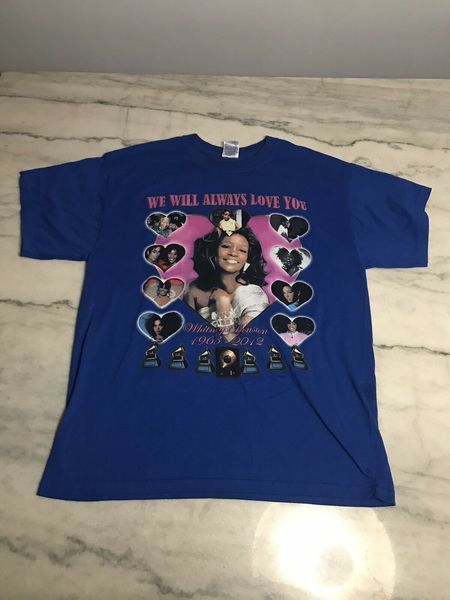 whitney houston rememberance t shirt size large hip-hop simple splicing tee shirt 
whitney houston rememberance t shirt size large hip-hop simple splicing tee shirt