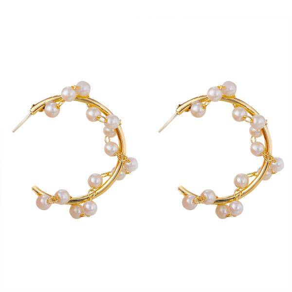 aensoa fashion pearl twist hoop earrings for women korean personality open circle earrings statement jewelry 2020 female, Golden;silver
aensoa fashion pearl twist hoop earrings for women korean personality open circle earrings statement jewelry 2020 female, Golden;silver
