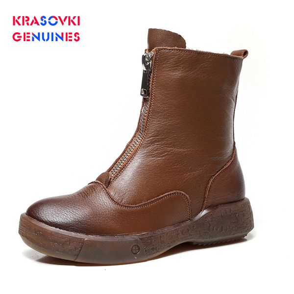 boots krasovki genuine soft leather zip for women autumn winter plush fur warm ladies shoes platform, Black
boots krasovki genuine soft leather zip for women autumn winter plush fur warm ladies shoes platform, Black