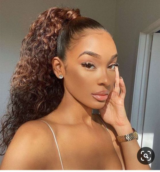 ponytail extension long brown soft curly drawstring ponytail extensions for women brazilian wavy clip in ponytail 14 inch hairpiece 140g, Black
ponytail extension long brown soft curly drawstring ponytail extensions for women brazilian wavy clip in ponytail 14 inch hairpiece 140g, Black