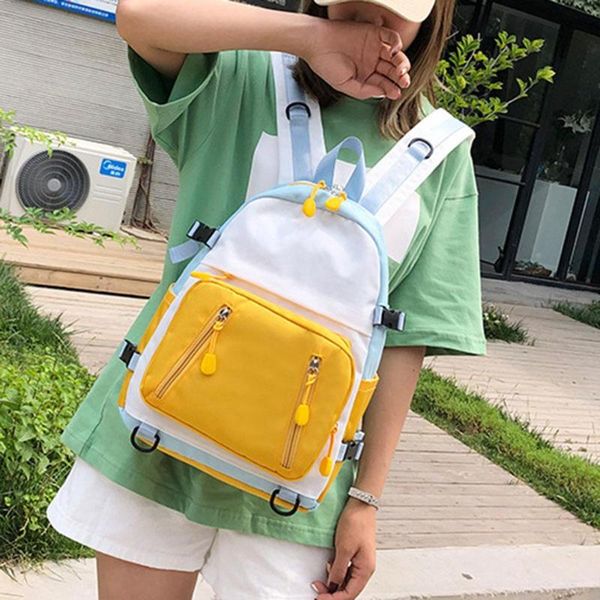 new fashion women casual zipper pocket color block backpack student travel school bag pack
new fashion women casual zipper pocket color block backpack student travel school bag pack
