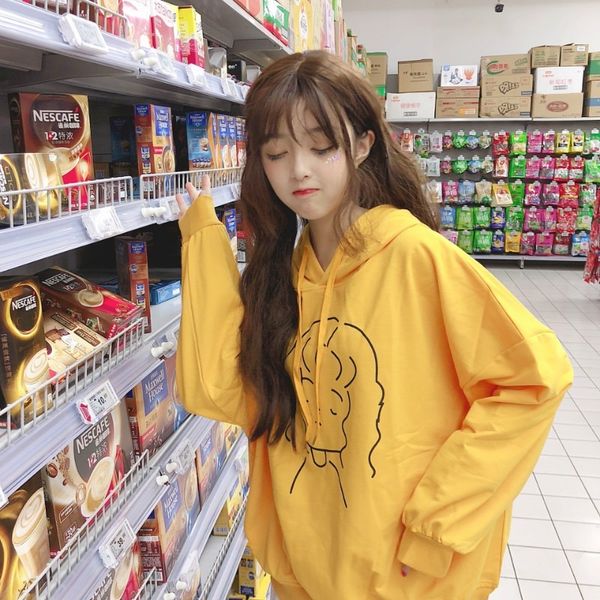 women's hoodies & sweatshirts 2021 autumn thin student girl hooded early printed loose lazy long sleeve jacket fashion wild simple, Black
women's hoodies & sweatshirts 2021 autumn thin student girl hooded early printed loose lazy long sleeve jacket fashion wild simple, Black