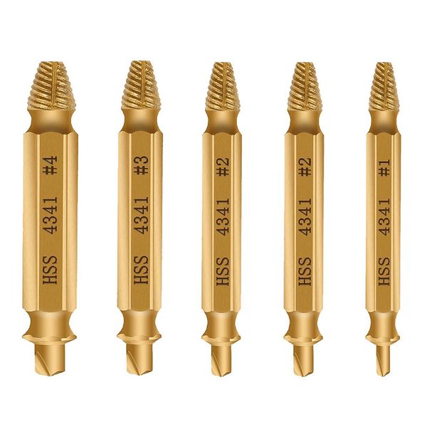 5 pcs high speed steel screw remover, daed screwdriver set, screw remover set, extractor extractor kit, gold
5 pcs high speed steel screw remover, daed screwdriver set, screw remover set, extractor extractor kit, gold