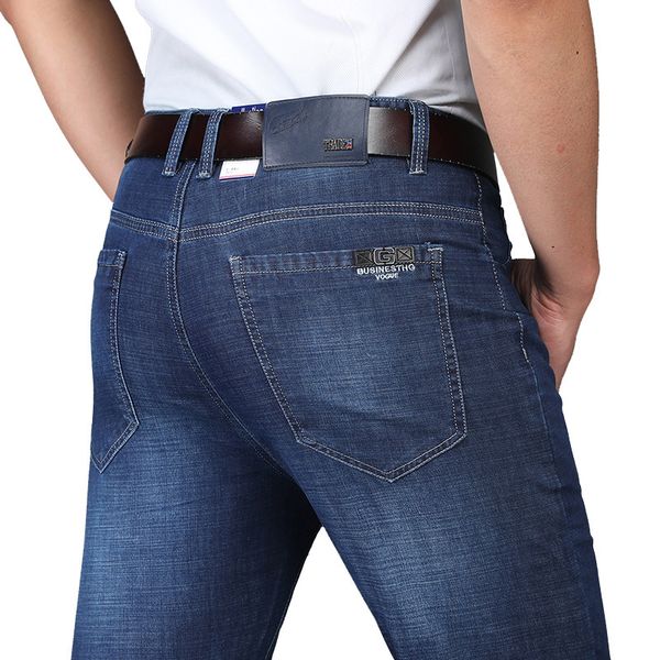 men's jeans high waist for man pant straight classic stretch summer denim mens thin black blue
men's jeans high waist for man pant straight classic stretch summer denim mens thin black blue