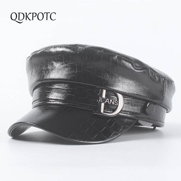 wide brim hats qdkpotc 2021 men women hat fashion pu european american style female flat cap leisure travel black caps, Blue;gray
wide brim hats qdkpotc 2021 men women hat fashion pu european american style female flat cap leisure travel black caps, Blue;gray