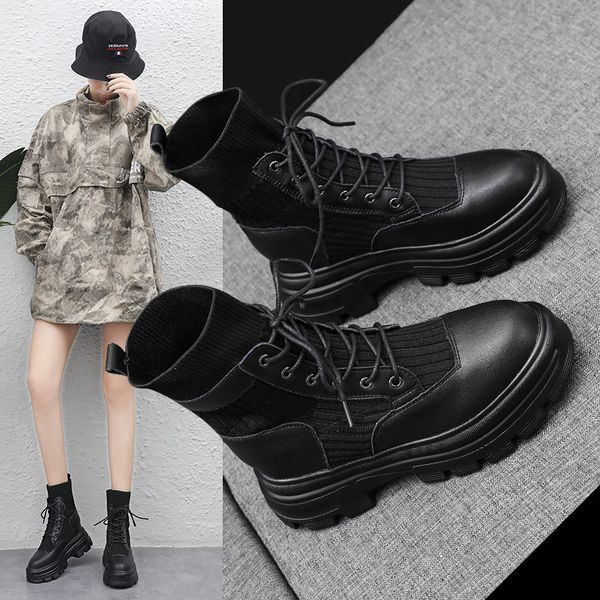 shoes ins british wind is higher in autumn and winter wool web celebrity joker coated mouth thick bottom short boots, Black
shoes ins british wind is higher in autumn and winter wool web celebrity joker coated mouth thick bottom short boots, Black