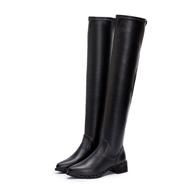 boots women's 2010 winter wild with long tube over the knee fashion trend, Black