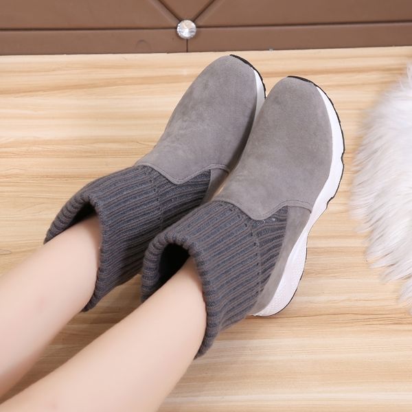 2020 fashion knitting socks sneakers stretch ankle boots woman soft turned-over snow shoes women fur plush platform thick botas 200916, Black
2020 fashion knitting socks sneakers stretch ankle boots woman soft turned-over snow shoes women fur plush platform thick botas 200916, Black