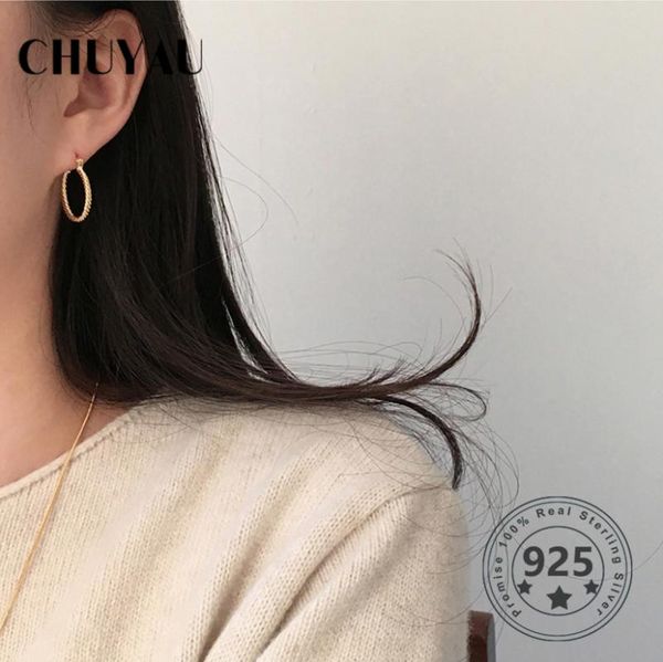 hoop & huggie chuyau minimalist style 925 sterling silver twisted earrings for women circle hoops fashion simple jewelry gift, Golden;silver
hoop & huggie chuyau minimalist style 925 sterling silver twisted earrings for women circle hoops fashion simple jewelry gift, Golden;silver