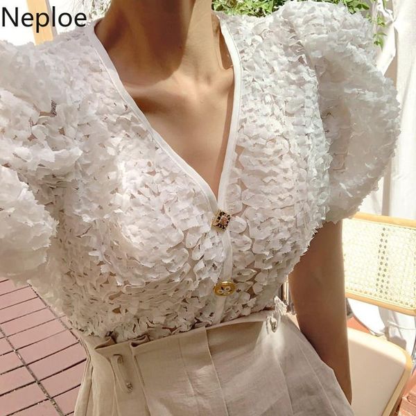 neploe 2020 summer vintage women shirt puff sleeve hollow-out v neck blouse single breasted korean elegant blusas 4b032, White
neploe 2020 summer vintage women shirt puff sleeve hollow-out v neck blouse single breasted korean elegant blusas 4b032, White