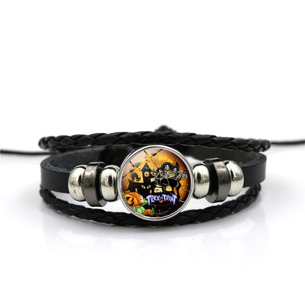 charm bracelets classic multilayer leather braided bracelet fashion halloween time castle glass dome handmade jewelry women men gifts, Golden;silver
charm bracelets classic multilayer leather braided bracelet fashion halloween time castle glass dome handmade jewelry women men gifts, Golden;silver