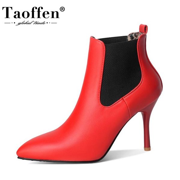 taoffen women ankle boots thin high heel slip on shoes pointed toe warm boots winter lady fashion office footwear size 34-43, Black
taoffen women ankle boots thin high heel slip on shoes pointed toe warm boots winter lady fashion office footwear size 34-43, Black