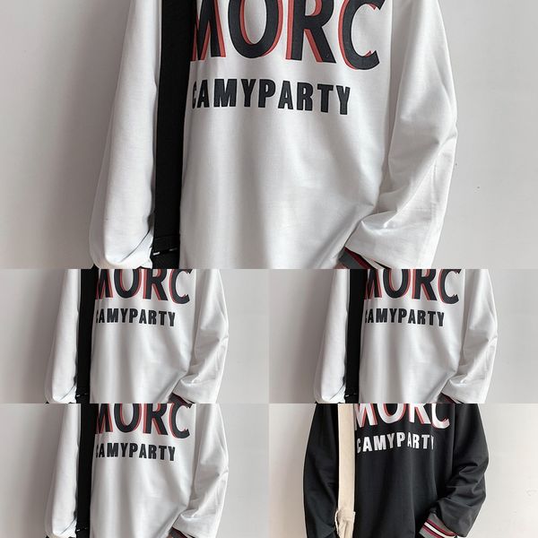 men's autumn fashion brand letter printing thin long sleeve loose sweatersweater sweater round neck zzy66, Black
men's autumn fashion brand letter printing thin long sleeve loose sweatersweater sweater round neck zzy66, Black