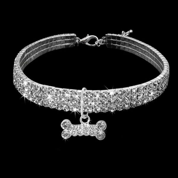 yoedaf bling rhinestone dog collar, pet metal necklace collar shiny sparkly diamond crystal bone shaped pendant band
yoedaf bling rhinestone dog collar, pet metal necklace collar shiny sparkly diamond crystal bone shaped pendant band