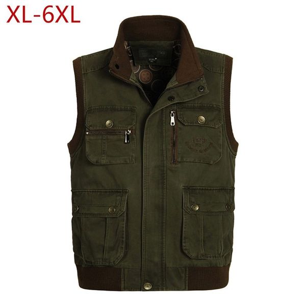 men's vests spring autumn men big size xl-6xl cotton vest multi pockets army green khaki waistcoat male pography sleeveless collar jack, Black;white
men's vests spring autumn men big size xl-6xl cotton vest multi pockets army green khaki waistcoat male pography sleeveless collar jack, Black;white
