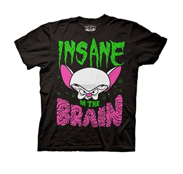 animaniacs insane in the brain t shirt cartoon t shirt men new fashion tshirt ajax t shirts