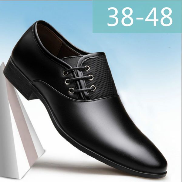 2020 new fashion men's leather shoes large size 48 korean business dress shoes british men's pointed leather without lace, Black
2020 new fashion men's leather shoes large size 48 korean business dress shoes british men's pointed leather without lace, Black