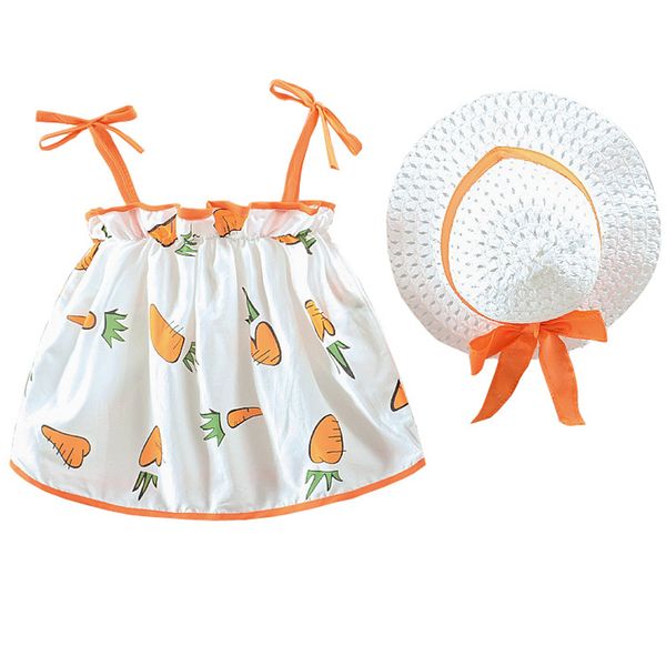summer girls sling dress and sunhat 2pcs toddler girl cute sleeveless dresses for kids clothes baby hat bow printed, White
summer girls sling dress and sunhat 2pcs toddler girl cute sleeveless dresses for kids clothes baby hat bow printed, White
