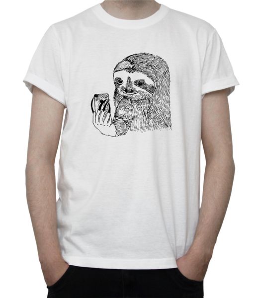 sloth taking a selfie t-shirt funny cute bw drawing slow lazy animal grey white apparel casual tee shirt
sloth taking a selfie t-shirt funny cute bw drawing slow lazy animal grey white apparel casual tee shirt