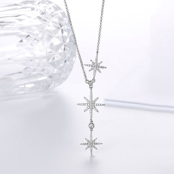 versatile meteor shine three stars star shaped fashionable length adjustable choker hexagram necklace, Silver
versatile meteor shine three stars star shaped fashionable length adjustable choker hexagram necklace, Silver