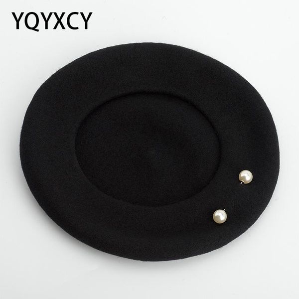 berets 100% wool beret women winter hat boina feminina black soft warm cap flat simulated pearl beads painter female, Blue;gray
berets 100% wool beret women winter hat boina feminina black soft warm cap flat simulated pearl beads painter female, Blue;gray