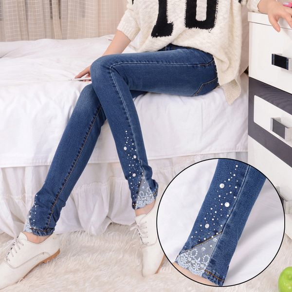 nonis 2020 new spring women diamond lace jeans slim casual stretch femme trousers plus size ladies street wear pencil pants, Blue
nonis 2020 new spring women diamond lace jeans slim casual stretch femme trousers plus size ladies street wear pencil pants, Blue