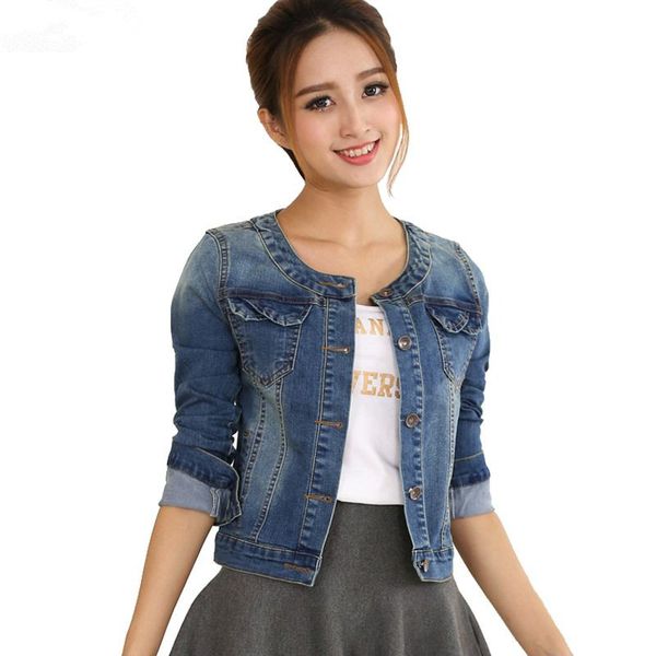 women's jackets 2021 spring women denim jacket plus size long sleeve o-neck short jeans woman coat, Black;brown
women's jackets 2021 spring women denim jacket plus size long sleeve o-neck short jeans woman coat, Black;brown