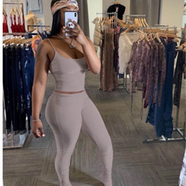 2 piece set women summer clother elastic crop and stacked legging pant suit club outfits two piece matching sets x0923, Gray
2 piece set women summer clother elastic crop and stacked legging pant suit club outfits two piece matching sets x0923, Gray