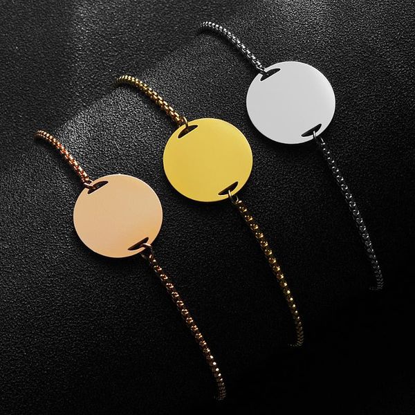 charm bracelets mirror polish 20mm round bracelet adjustable box chain stainless steel jewelry, Golden;silver
charm bracelets mirror polish 20mm round bracelet adjustable box chain stainless steel jewelry, Golden;silver