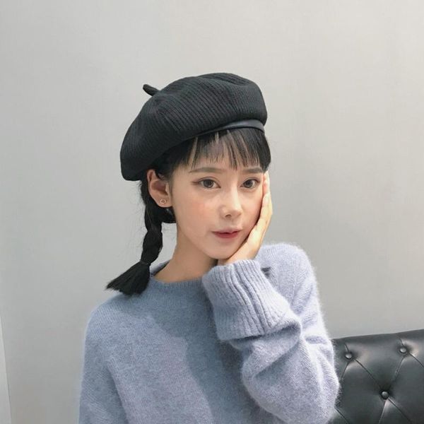 hat ladies knitted beret casual fresh wild retro painter hat autumn and winter octagonal, Blue;gray
hat ladies knitted beret casual fresh wild retro painter hat autumn and winter octagonal, Blue;gray