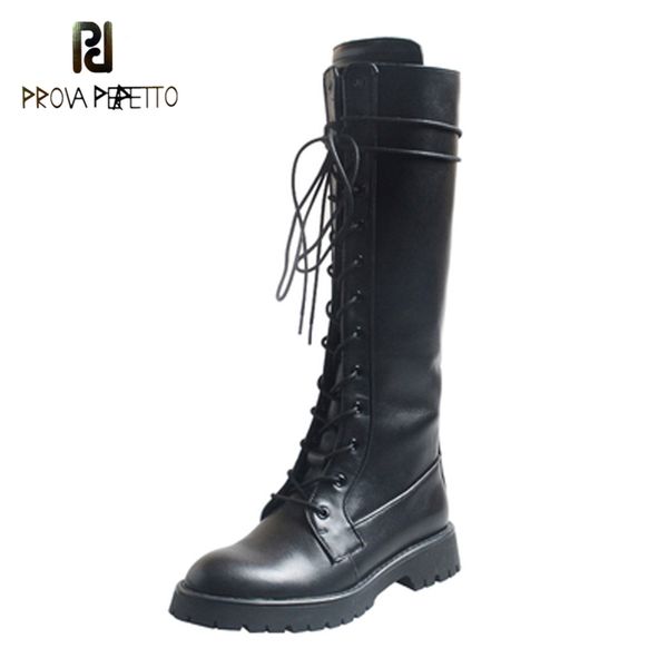 boots winner women's straight flat high thick heel leather bottom cowhide fashion mid calf knight, Black
boots winner women's straight flat high thick heel leather bottom cowhide fashion mid calf knight, Black
