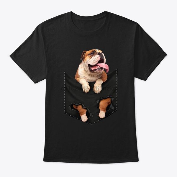 мужчины тенниска английский бульдог карман mid t shirt women t-shirt