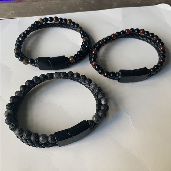 charm bracelets fashion men jewelry natural stone genuine leather bracelet black stainless steel magnetic clasp tiger eye bead, Golden;silver
charm bracelets fashion men jewelry natural stone genuine leather bracelet black stainless steel magnetic clasp tiger eye bead, Golden;silver