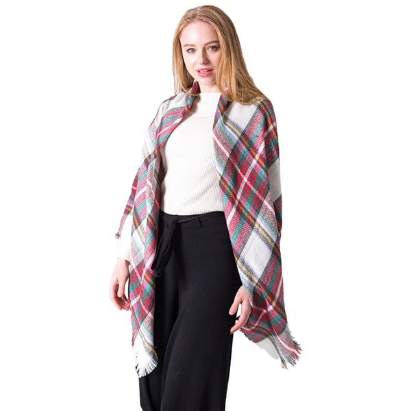 women's plaid scarf blanket blanket warm and comfortable plaid shawl cloak ladies' shawl, Blue;gray
women's plaid scarf blanket blanket warm and comfortable plaid shawl cloak ladies' shawl, Blue;gray