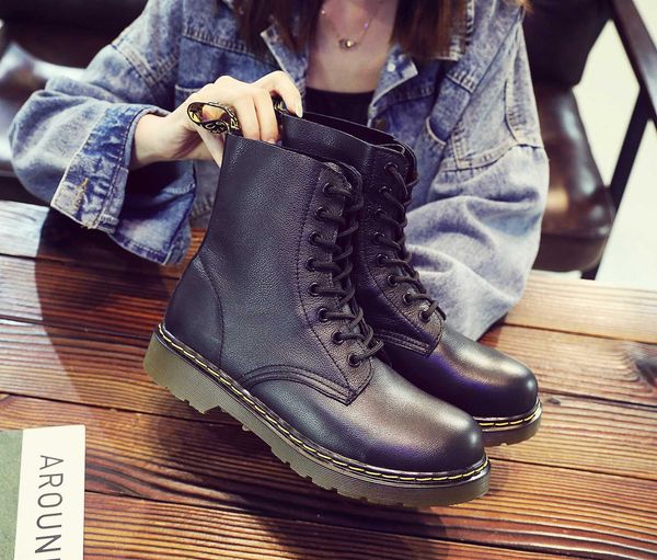 leather embossed leather martin boots versatile outdoor hight-trendy shoes 8 hole casual boots lady shoes -40, Black
leather embossed leather martin boots versatile outdoor hight-trendy shoes 8 hole casual boots lady shoes -40, Black