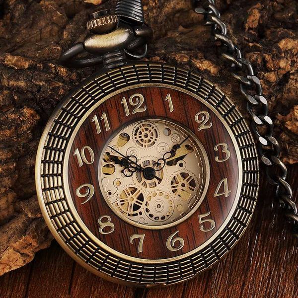 pocket watches vintage wood circle carved number dial mechanical watch men unique hollow steampunk bronze clock chain, Slivery;golden
pocket watches vintage wood circle carved number dial mechanical watch men unique hollow steampunk bronze clock chain, Slivery;golden