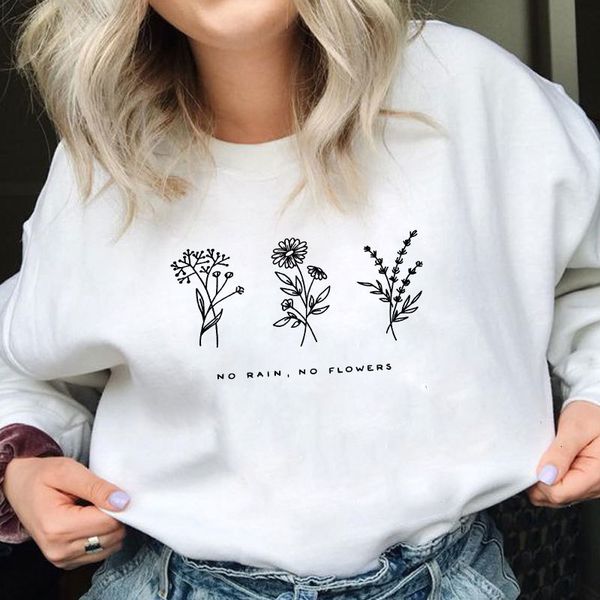 no rain no flowers sweatshirts vintage 80s style floral print hoodies autumn women inspired graphic jumper pullover streetwear, Black
no rain no flowers sweatshirts vintage 80s style floral print hoodies autumn women inspired graphic jumper pullover streetwear, Black
