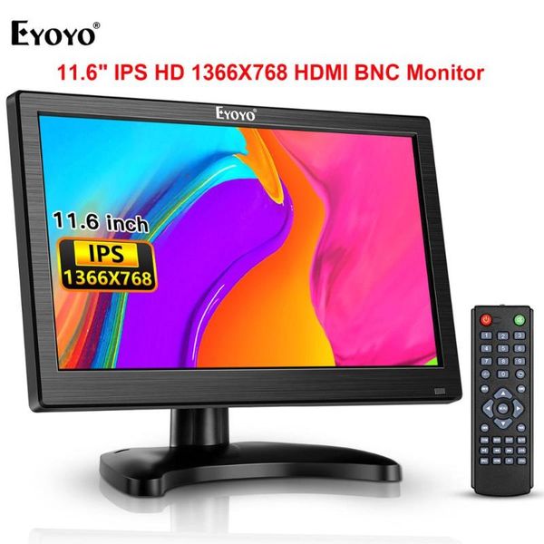 eyoyo 11.6" 1366x768 hdmi monitor for tv computer pc ips lcd screen with usb vga av bnc audio moniteur for security camera
eyoyo 11.6" 1366x768 hdmi monitor for tv computer pc ips lcd screen with usb vga av bnc audio moniteur for security camera