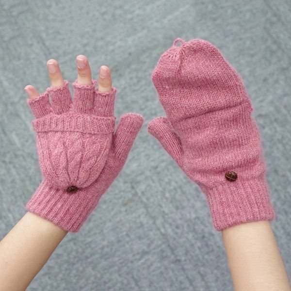 five fingers gloves women autumn winter soft gift thicken knitted artificial wool hand warmer flip mittens thermal half finger 1 pair, Blue;gray
five fingers gloves women autumn winter soft gift thicken knitted artificial wool hand warmer flip mittens thermal half finger 1 pair, Blue;gray