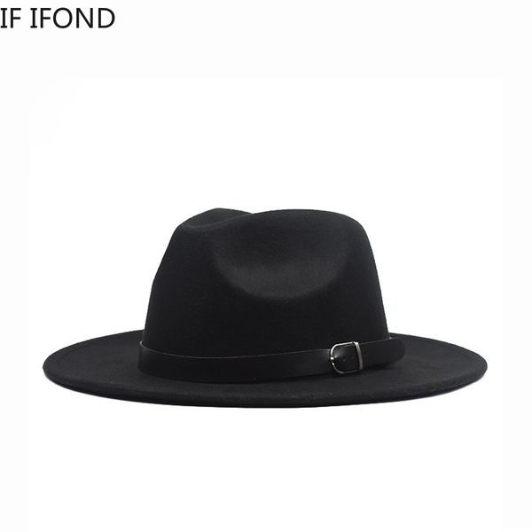 wide brim hats imitation woolen women men fedoras jazz hat european american black chapeau sombrero mujer, Blue;gray
wide brim hats imitation woolen women men fedoras jazz hat european american black chapeau sombrero mujer, Blue;gray