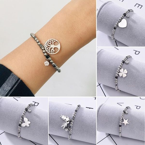 женщина дерево charms жизнь бабочки clover сердце звезды браслет из бисера упругие браслет черный серебристый цвет нержавеющей стали 2020, Golden;silver
женщина дерево charms жизнь бабочки clover сердце звезды браслет из бисера упругие браслет черный серебристый цвет нержавеющей стали 2020, Golden;silver