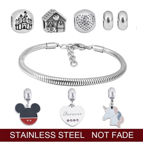 women stainless steel starter charms bracelet diy bracelet fit pandoras charm beads silver color for girl, Golden;silver
women stainless steel starter charms bracelet diy bracelet fit pandoras charm beads silver color for girl, Golden;silver