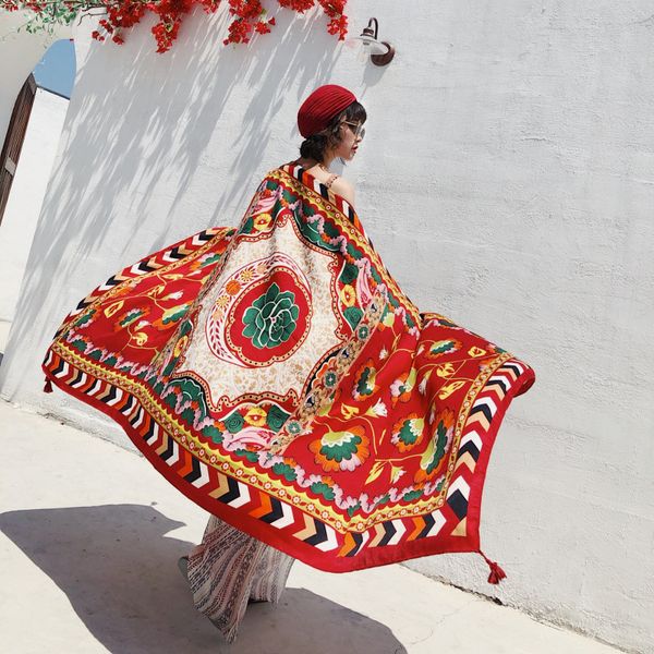 scarves travel sunscreen shawl female summer uv protection cotton linen ethnic style wild desert red scarf silk pañoletas mujer, Blue;gray
scarves travel sunscreen shawl female summer uv protection cotton linen ethnic style wild desert red scarf silk pañoletas mujer, Blue;gray
